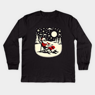 Santa's Beach Chillout: Christmas Relaxation Shirt Kids Long Sleeve T-Shirt